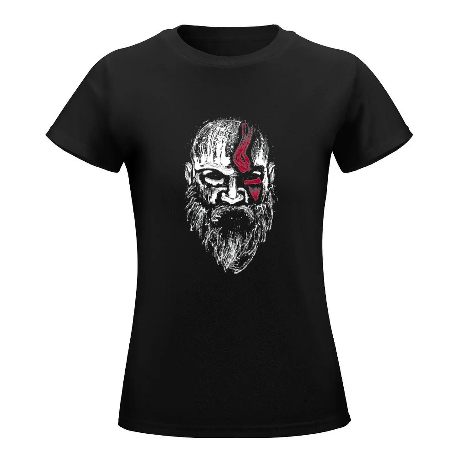 Kratos T-Shirt animal print shirt for girls tees Blouse vintage clothes plus size t shirts for Women loose fit