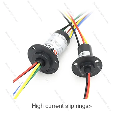 Slip Ring, 2~12 Wires, 2~30A/ring, Rotating Electrical Connector, Moflon Electrical Rotary Joint, Large Current, Wind, Capsule