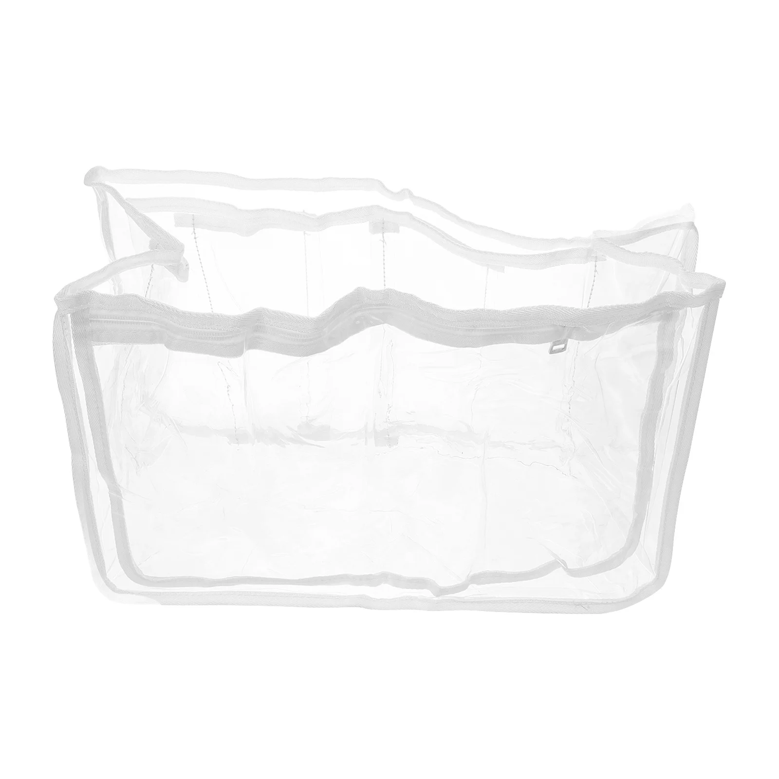 حقيبة الشاطئ سميكة مقسم PVC منظم واضح السفر مخزن للمكياج سعة كبيرة حمل حقيبة لرحلات الشاطئ التخييم