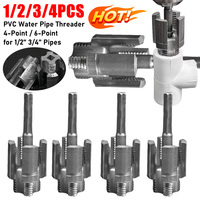 1-4PCS Pipe Thread Cutting Tool Integrated Internal External Pipe Threading Tool Electric Drill Compatible PVC Pipe Threader Kit
