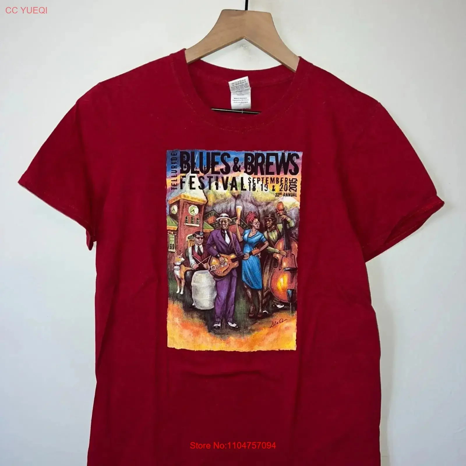 Telluride Blues And Brews T Shirt Festival ZZ Top Gregg Allman Taj Mahal Small vintage Washed Comfortable homme fashion