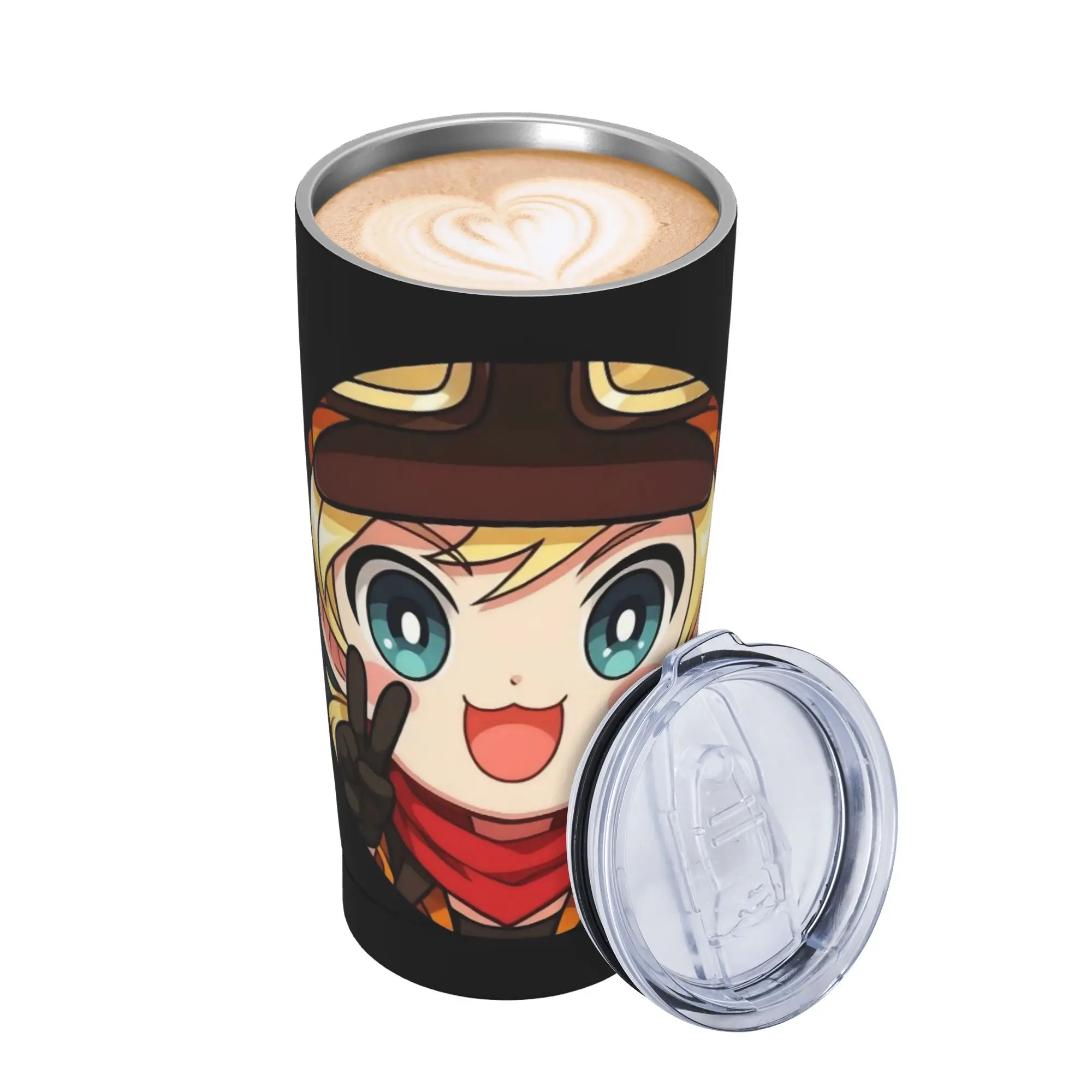 Trickcal C-Chibi Go Games Tumbler Vacuum Insulated  Coffee Cups Stainless Steel Smoothie Tea Mug Water Bottle 20oz