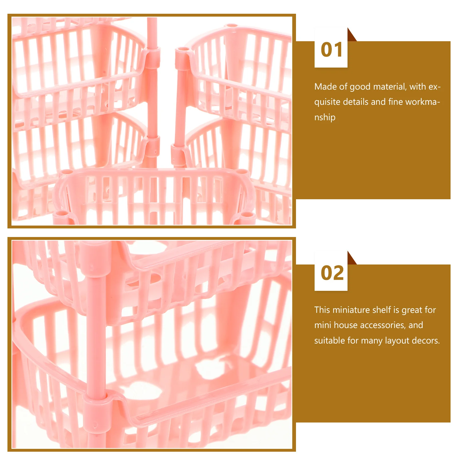 

10pcs Mini House Shelf 1:12 Scale Miniature Furniture House Display Storage Rack Lightweight Durable Small Shelf Garden Living