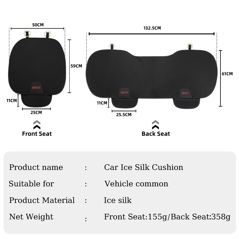 Car Seat Storage Cushion Non-Slip Ice Silk Cushion Protection Cover For VW GTI Golf 5 7 Polo Jetta Sagitar Magotan Passat Sciroc