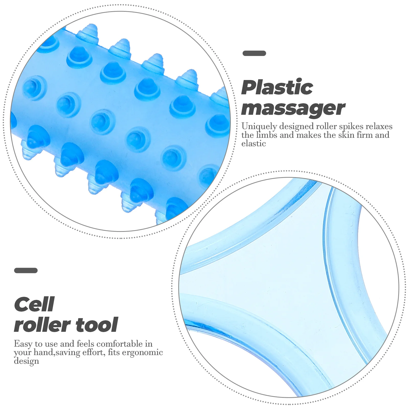 

Plastic Roller Handheld Face Scalp Foot Skin Care Relax Muscles Blood Circulation Health Manual Round Tool Ergonomic