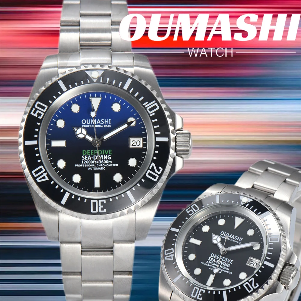 Deep Sea 44mm Watches Men's Mechanical Watch Waterproof Business NH Series 35 movement Waterproof 10Bar sapphire glass date