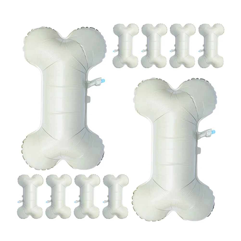 

10Pcs Aluminum Bone Balloons Fun Whimsical Touch for Party Decor and Reliable Beige Favor Balloon