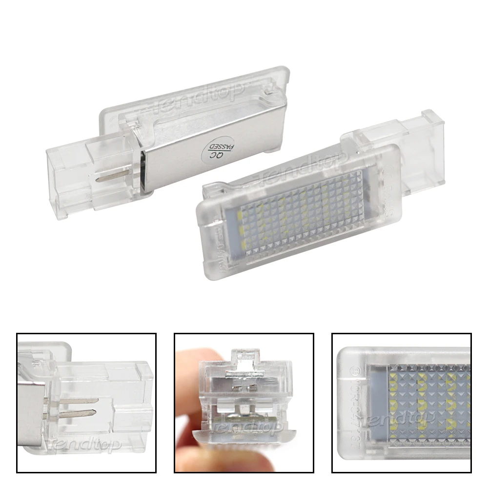 2pcs Car Led Interior Footwell Lights for Volkswagen Tourareg Tiguan Sharan Scirocco Polo Passat Jetta Golf 5 6 Under Door Light