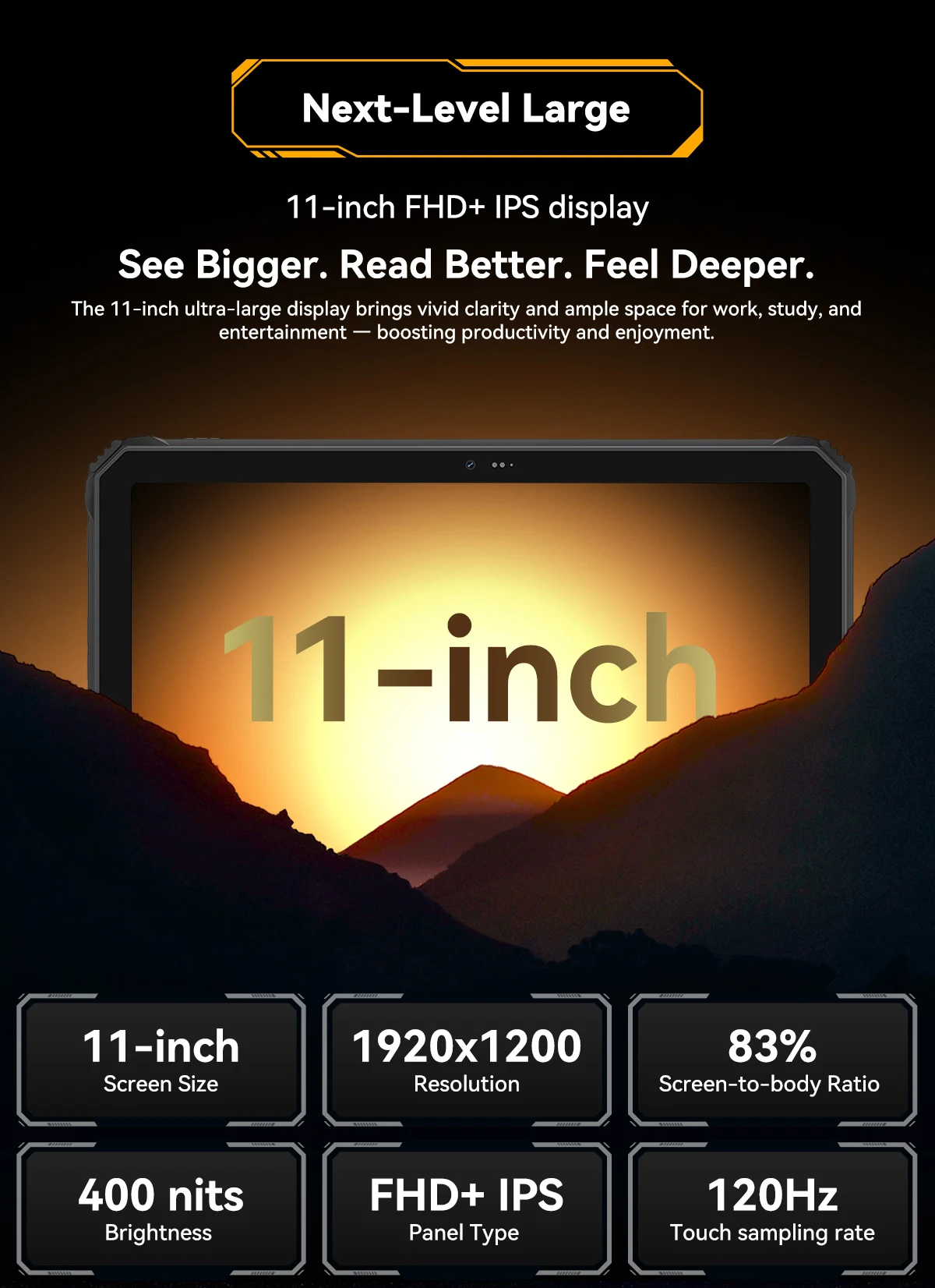 Blackview OSCAL SPIDER 10 Rugged Tablet Pad 11'' FHD+IPS Display 24GB(8+16) 256GB 20000mAh 45W MediaTek Helio G81 Android 15