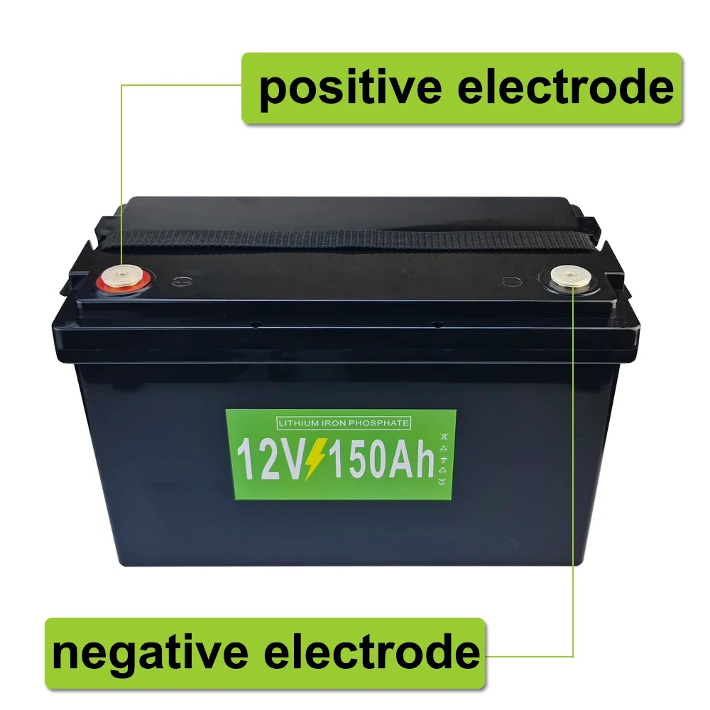 12V 150AH LiFePO4 Battery Built-in BMS Lithium Iron Phosphate Cells Pack For Replacing Most of Backup Power Home Energy Storage