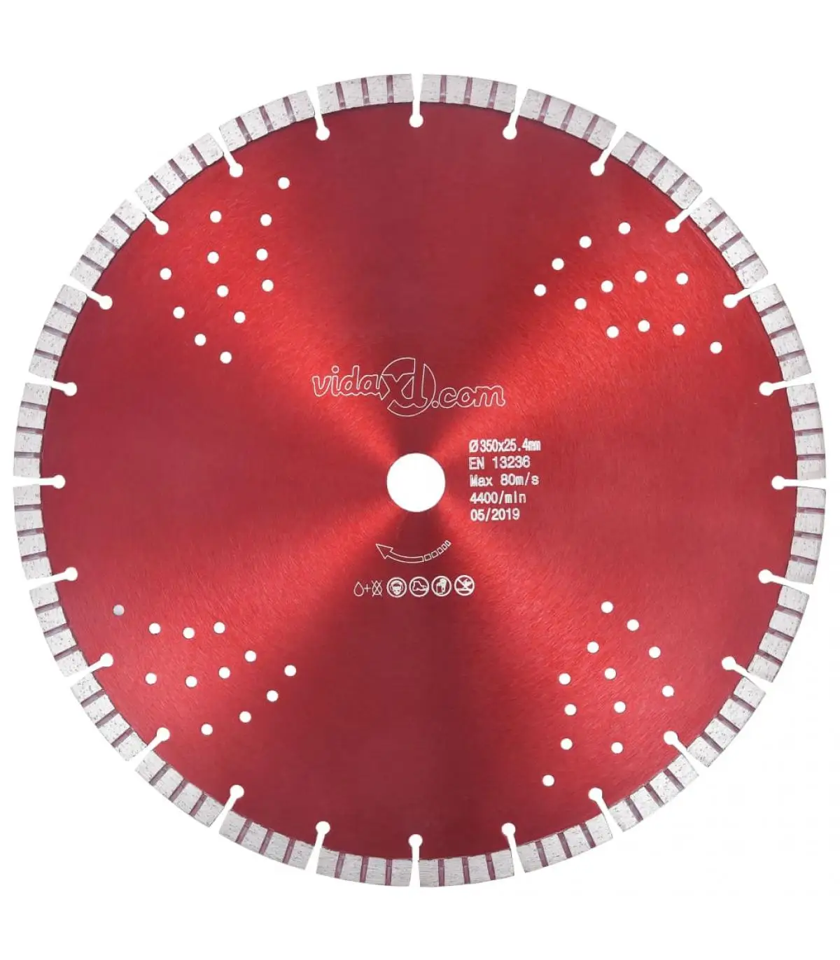 Saw Blades diamond cutting disc with turbo and steel holes 350 mm