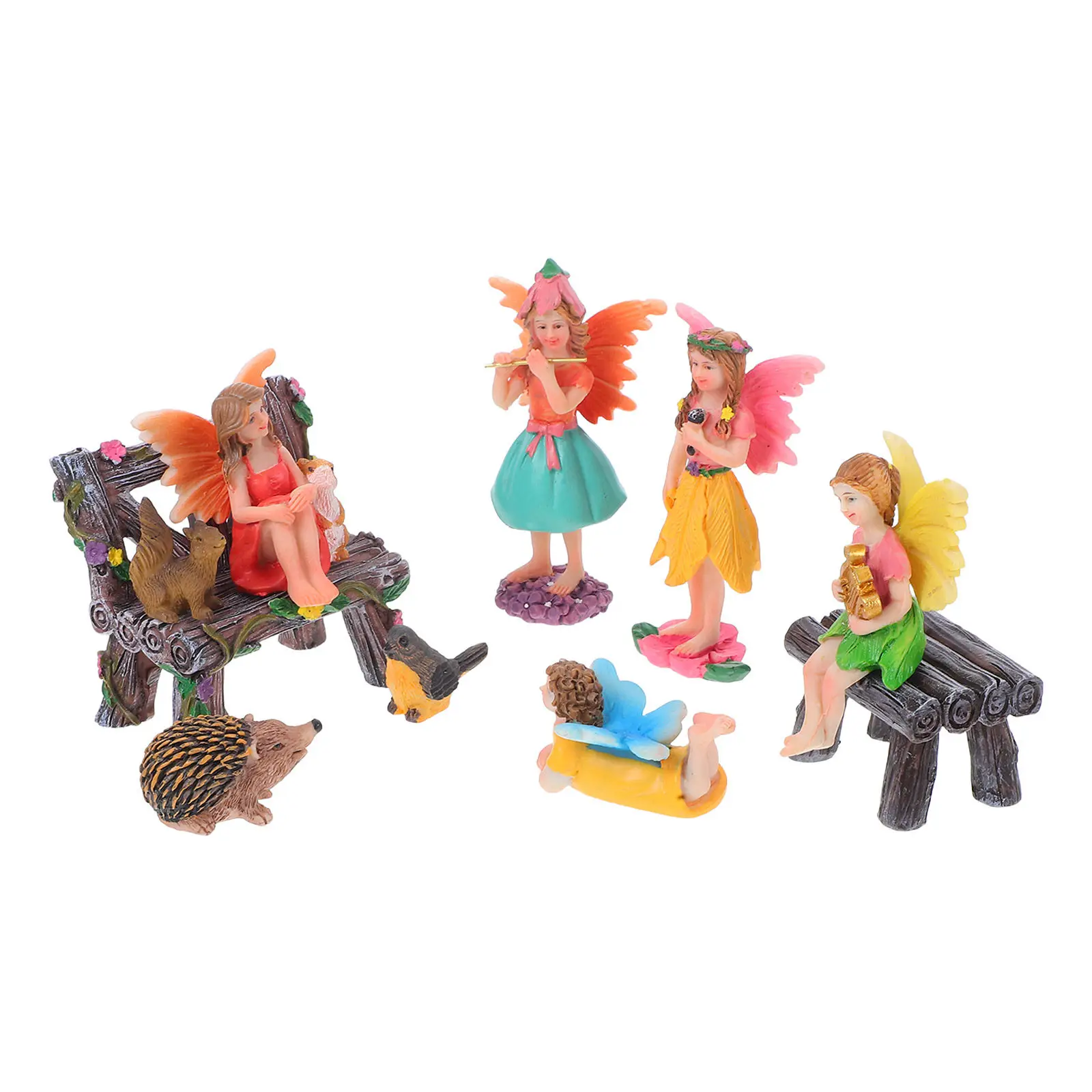 

1Set Adorable Fairy Sculpture Resin Garden Decor for Outdoor Indoor Use Magical Landscape Statues for Home Office Yard