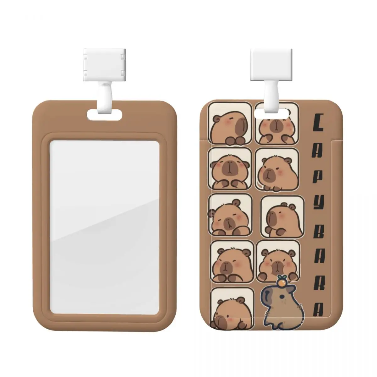 

Custom Cute Capybara Credit Card Holders Neck Strap Lanyard ID Badge Card Holder For Hospitals Engineers Card Holder