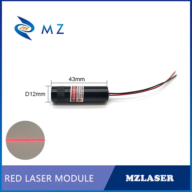 Hot Selling Compact Adjustable Focusing 635nm 10mw 3V 5V 12V 24V Red Line Laser Diode Module Industrial Grade For Positioning