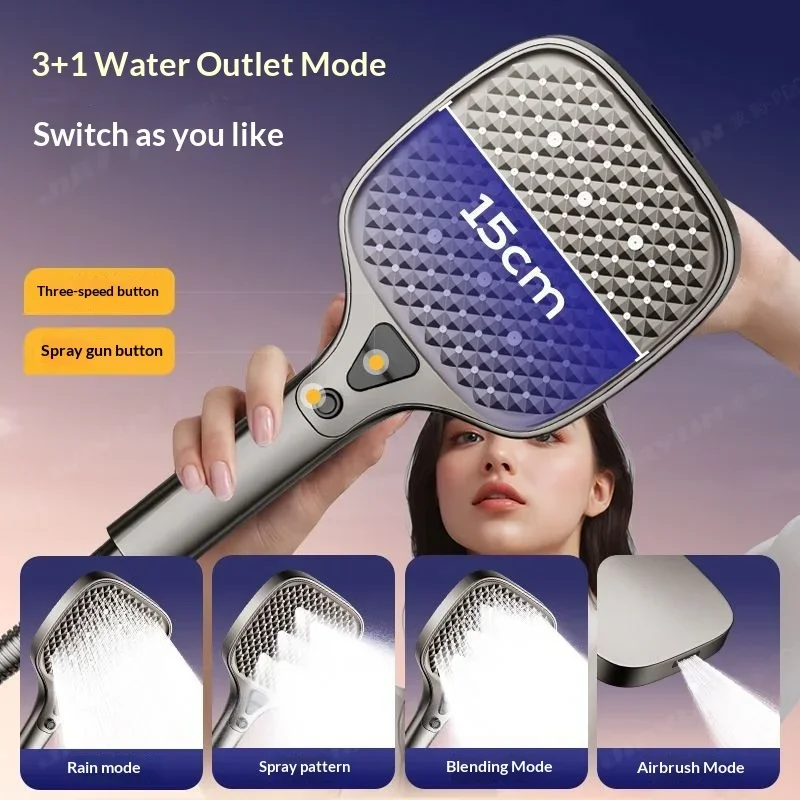 

High Pressure Shower Head Ultra Boost Massive Flow - Power Shower Head Water Saving Bathroom Faucet Attachment