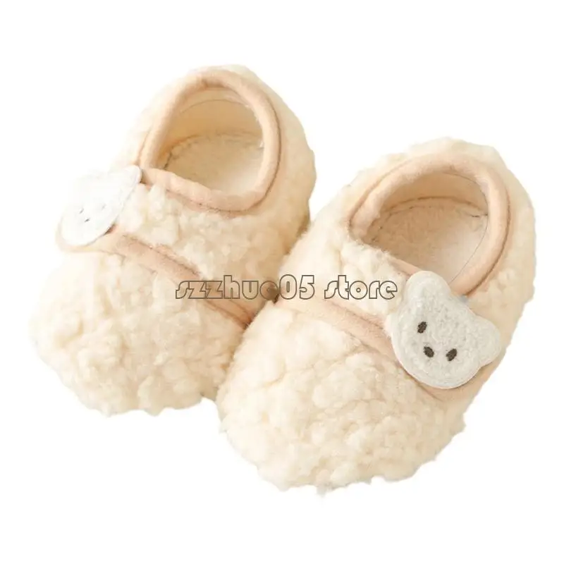 M3GE Sapatos Térmicos para Bebês Calçados Macios Prewalker Sapatos com Padrão Animal Desenho Animado Sapatos Infantis para