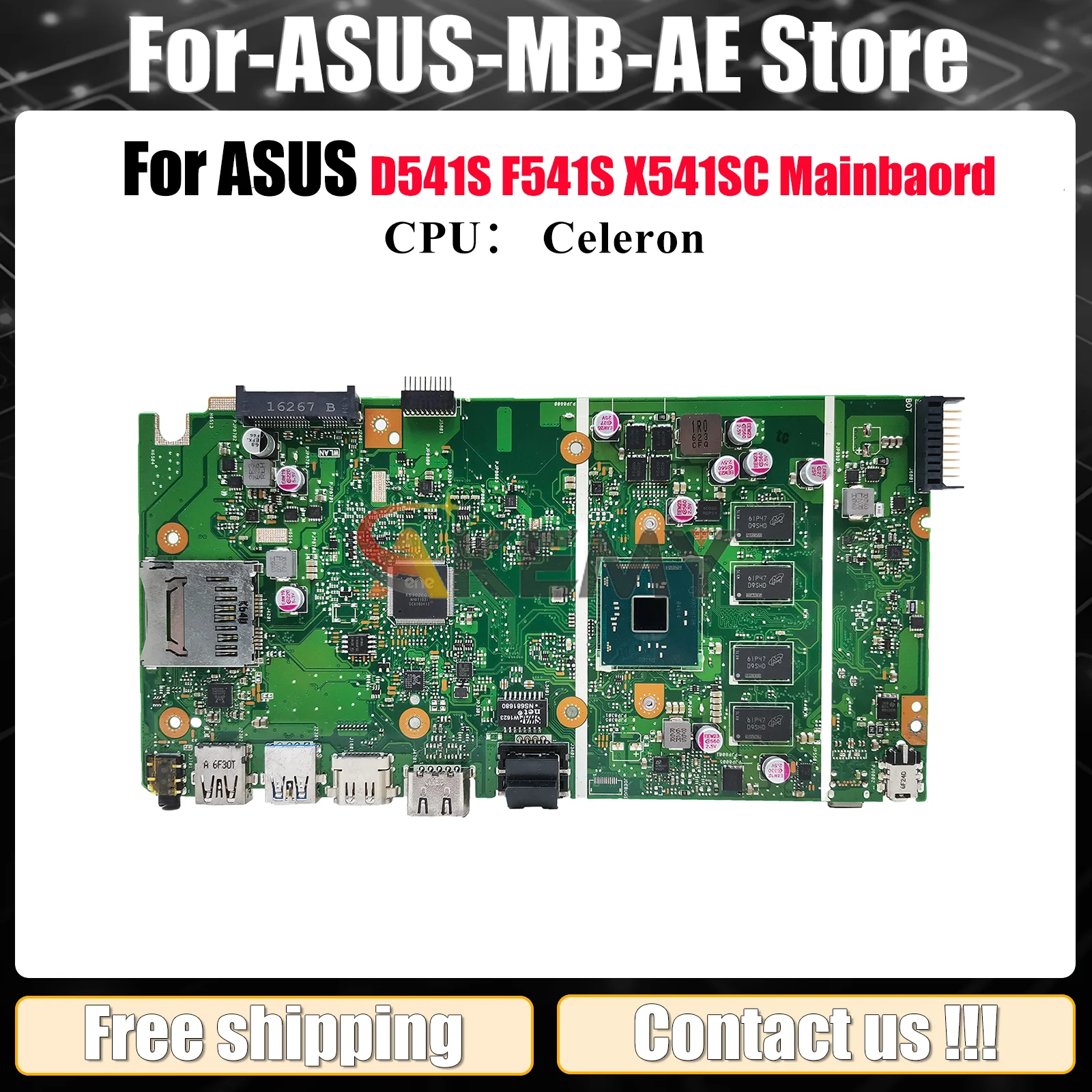 

X541SA Материнская плата для ноутбука ASUS VivoBook F541S R541S A541S X541S X541SA D541S X541SC Материнская плата для ноутбука с процессором Celeron stk