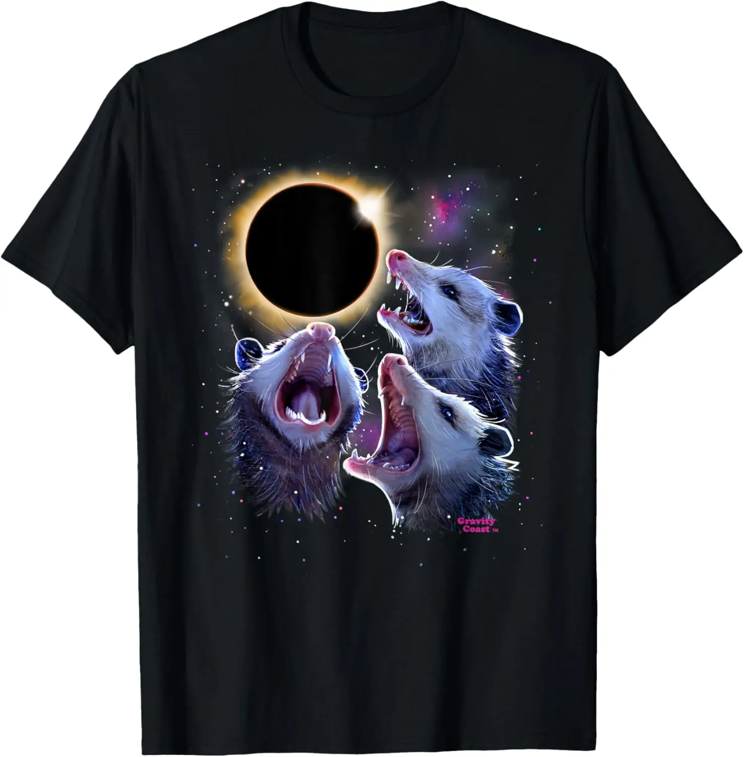 

Футболка «Три Possums Howling at Total Eclipse Moon Opossum»