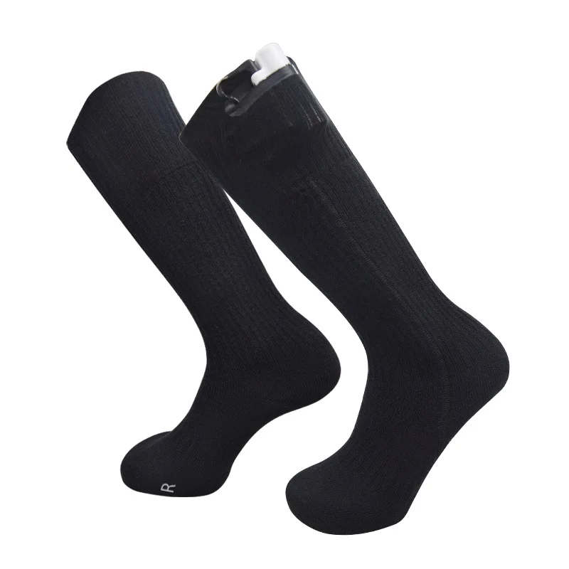 Spot electric socks long tube pure cotton outdoor warm USB charging heating can be washed by hand