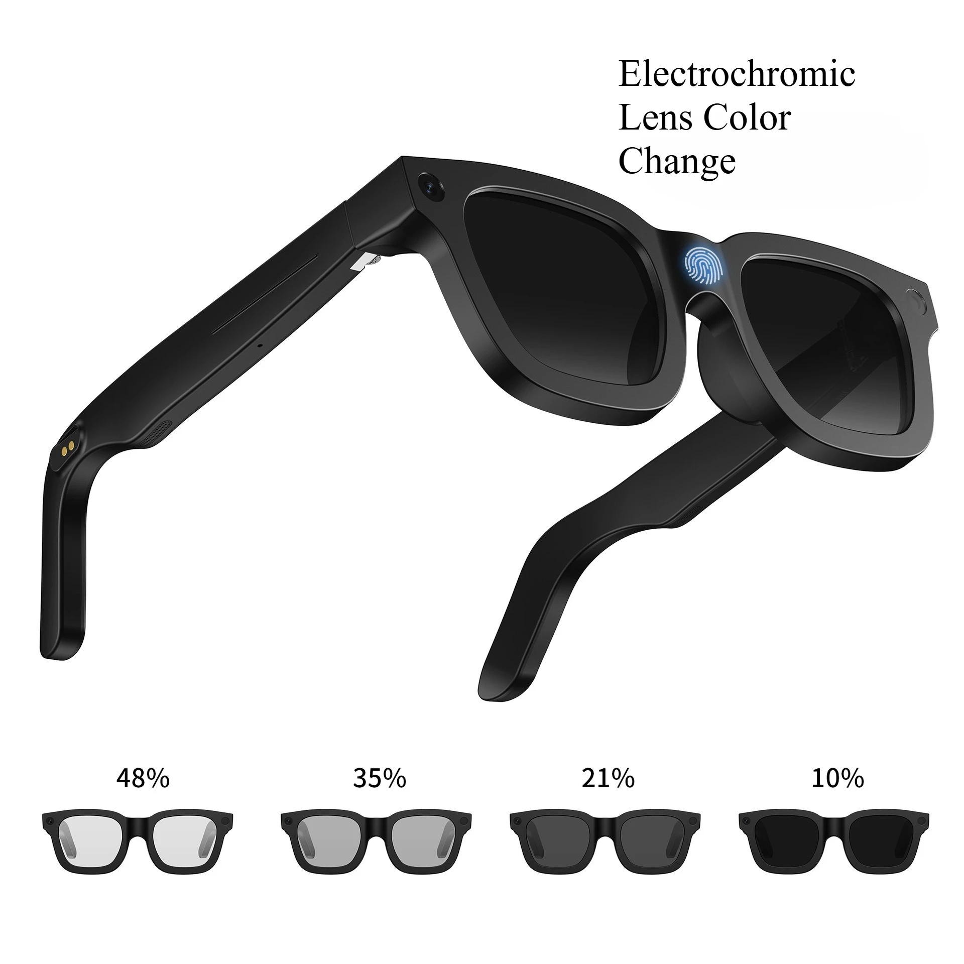 

E02C 1080P 32Gb 800W Electrochromic Ai Intelligent Photography Sunglasses 4 Speed Adjustment Video Wifi Camera Smart Glasses