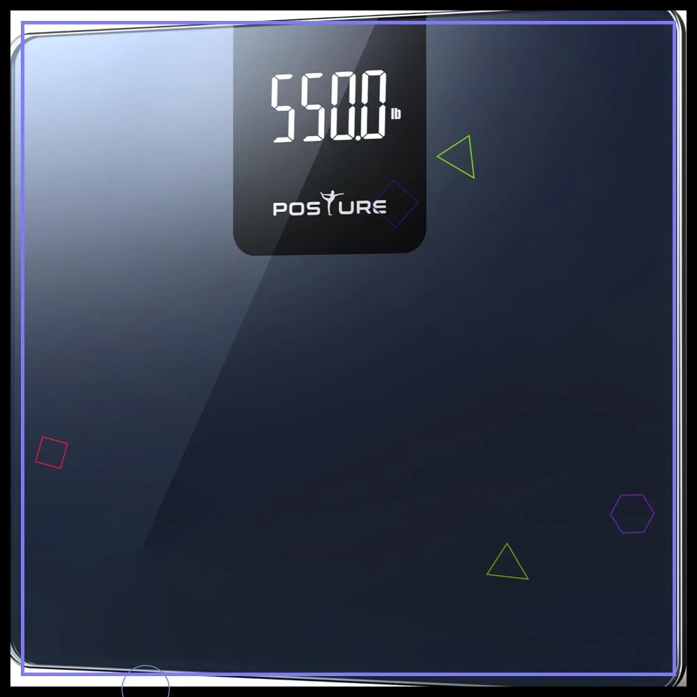 

High Precision Digital Bathroom Scale with 550lb Capacity, Large LED Display, and Durable Tempered Glass Platform for Home Use