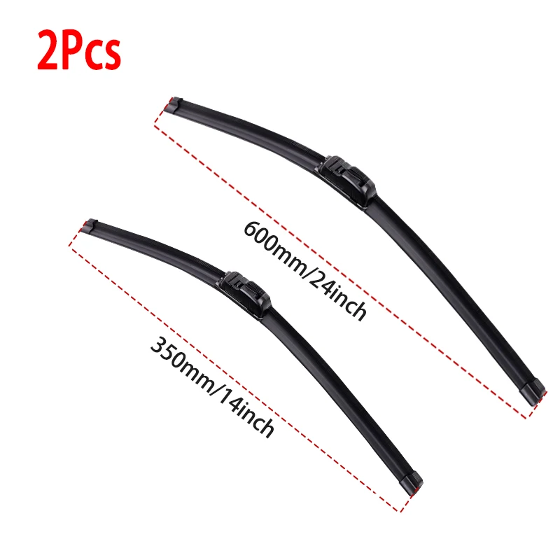 2pcs Special Car Wipers for TOYOTA Yaris MK3 Hatchback 2011-2019, J/U hook style windshield wipers