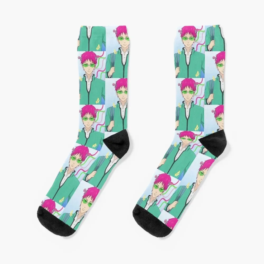 Saiki K anime Calcetines de golf para hombre y mujer, medias de regalo de Navidad