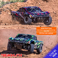 Traxxas 1/10 Slash 4wd High-Chassis Remote-Controlled Electric Short Truck Off-Road Vehicle Tsm Rc Car