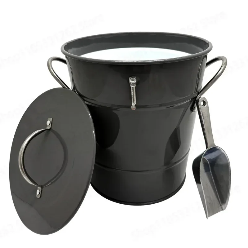 Double Wall Stainless Steel Ice Bucket with Ice Scoop Large Capacity Cooler for Outdoor Camping and Home Party