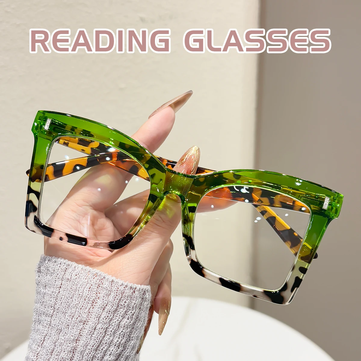 New New Style Reading Glasses for Women Fashion Men Oversized Square Glasses Large Frame Blue Light Blocking Glasses - Aliexpress Deal