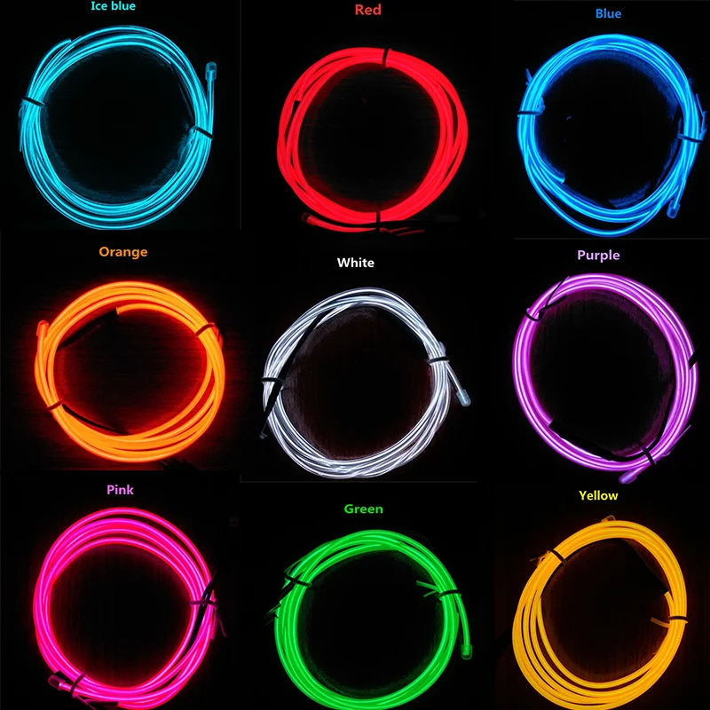 DC 12V Automobile Atmosphere Lamp Car Interior Lighting LED Strip Decoration Garland Wire Rope Tube Line Flexible Neon Light USB - Image 4