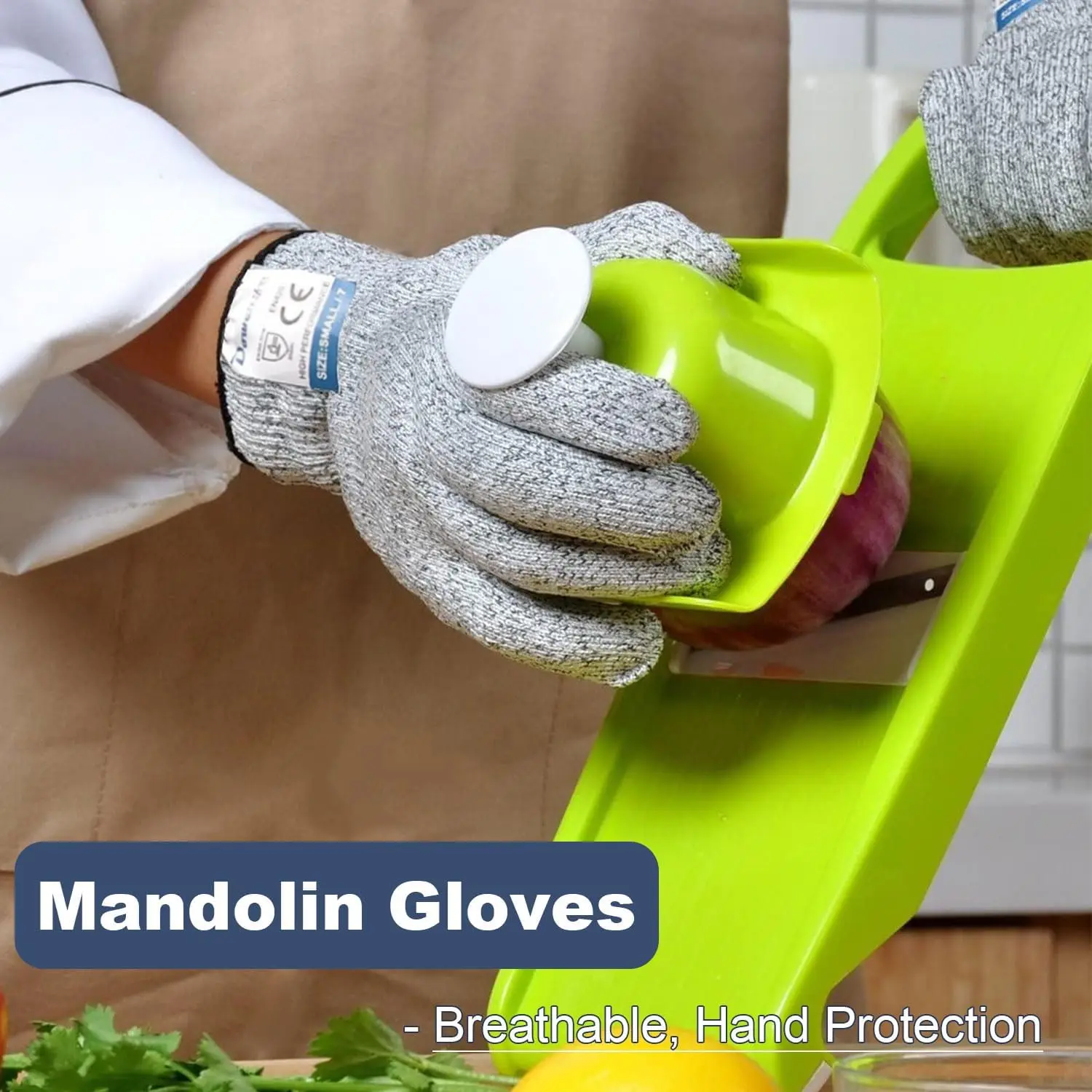 Rad Level 5 Protection, Safety Kitchen Cut Gloves for Chef Oyster Shucking Mandolin Knife Butcher Meat Cutting