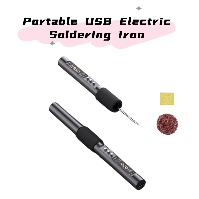 100W High Power USB Electric Soldering Iron Portable Soldering Pen Adjustable Temperature Control 210 245 DIY Welding Equipment