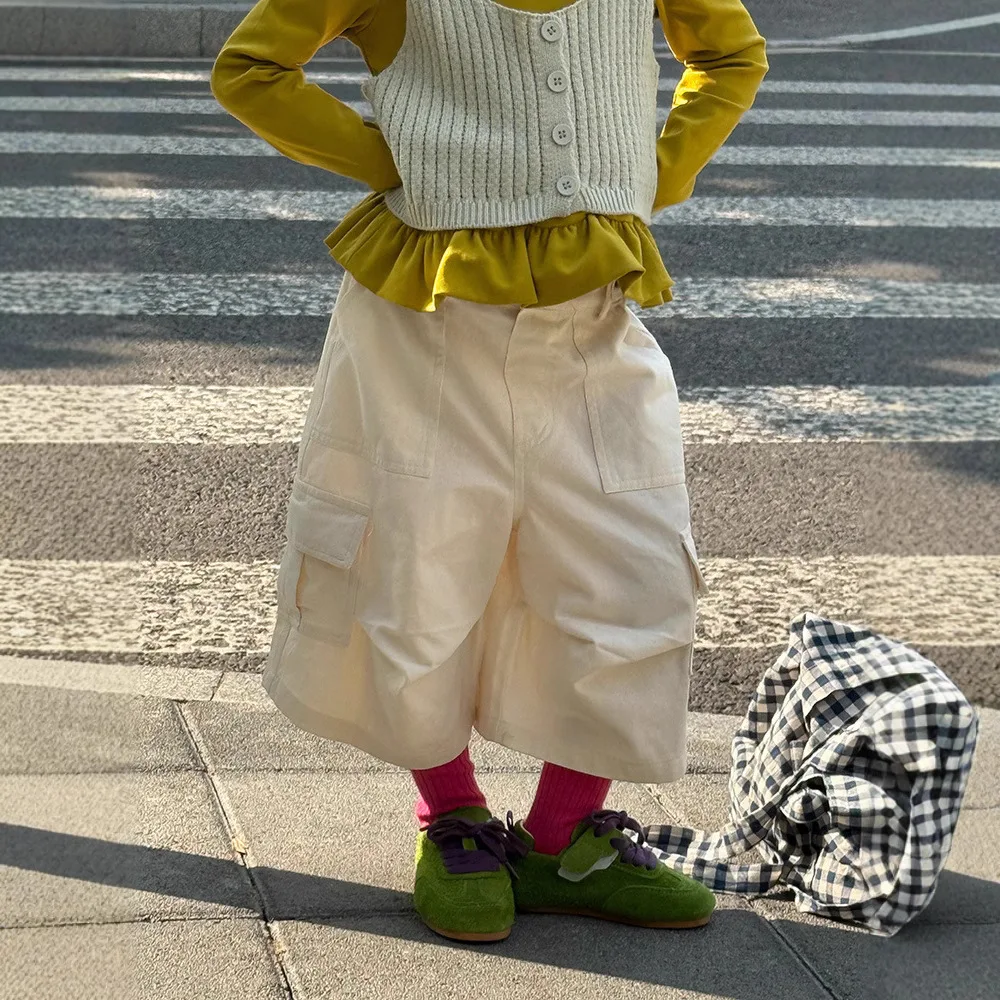 

Girls Pants Spring and Autumn Korean Version Casual Fashion Daily Versatile Work Pants Western Style Wear