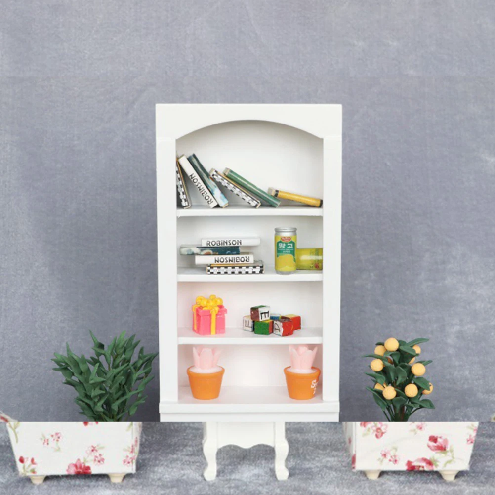 Mini Houten Kast Meubilair Kleine Vitrinekast Huis Decor Lichtgewicht Realistisch Ontwerp Voor Mini Huis Accessoire