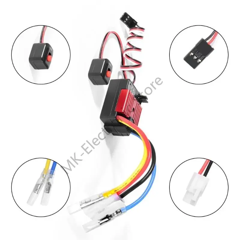 R2LF Industrial 60A gebürsteten Geschwindigkeitsregelungskühlungsdesign unterstützt 540/550 Motoren 2 3S LiPoes Nimh