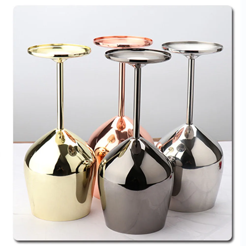 Stainless Steel Red Wine Glass, Single Layer Goblet, Large Capacity, Drum Shaped, Drop-resistant Wine Glass, 500ml, Colorful