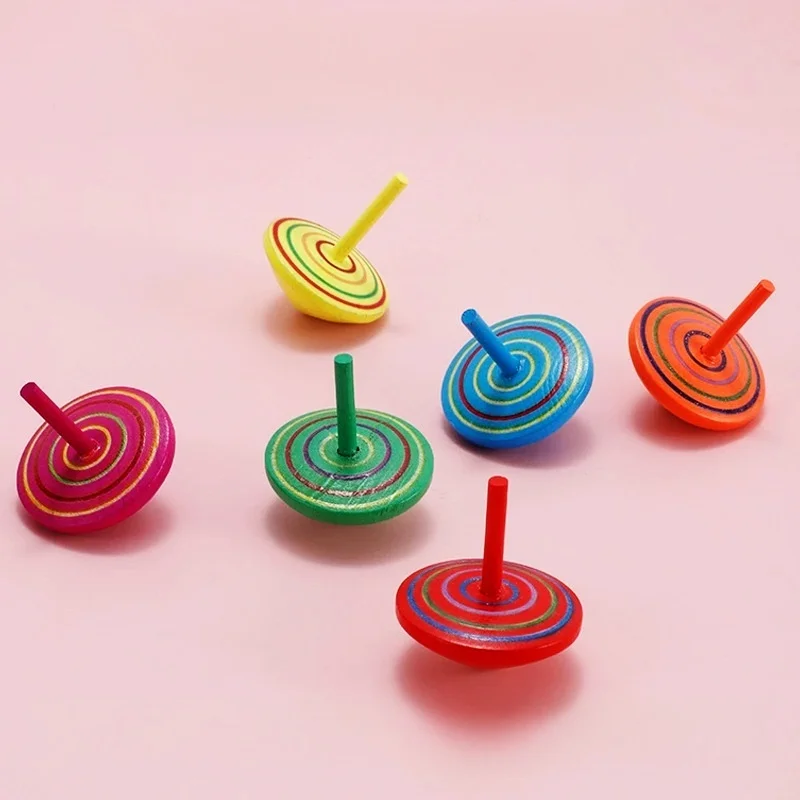 10/20Pcs Wooden Spinning Toys Mini Gyro Kids Birthday Party Favors Gift for Guests Pinata Goodie Bag Filler School Finger Game