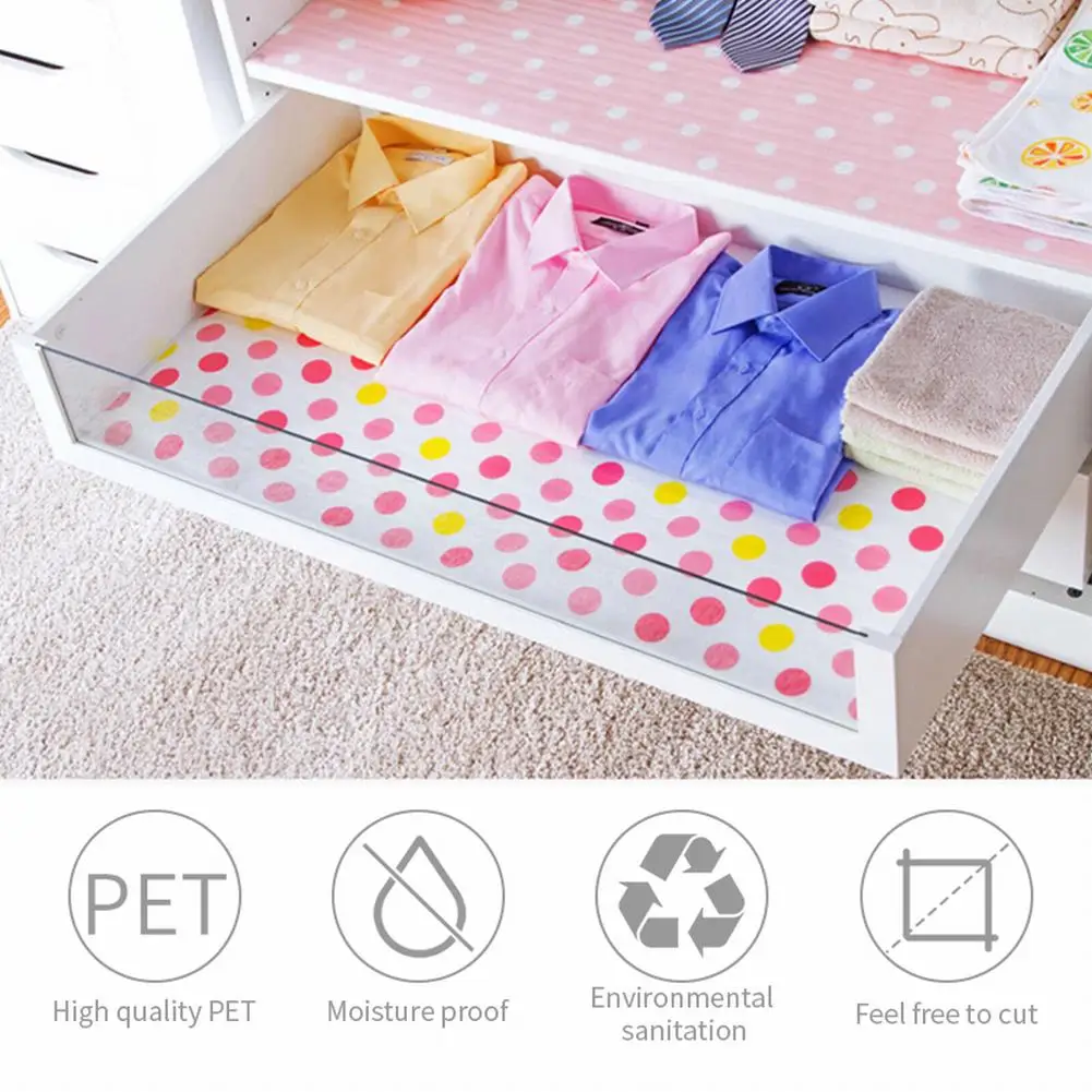 

Kitchen Cabinet Drawer Liner Roll Constructed from PET for Reliable Moisture Absorption and Non-Slip Shelf Coverage