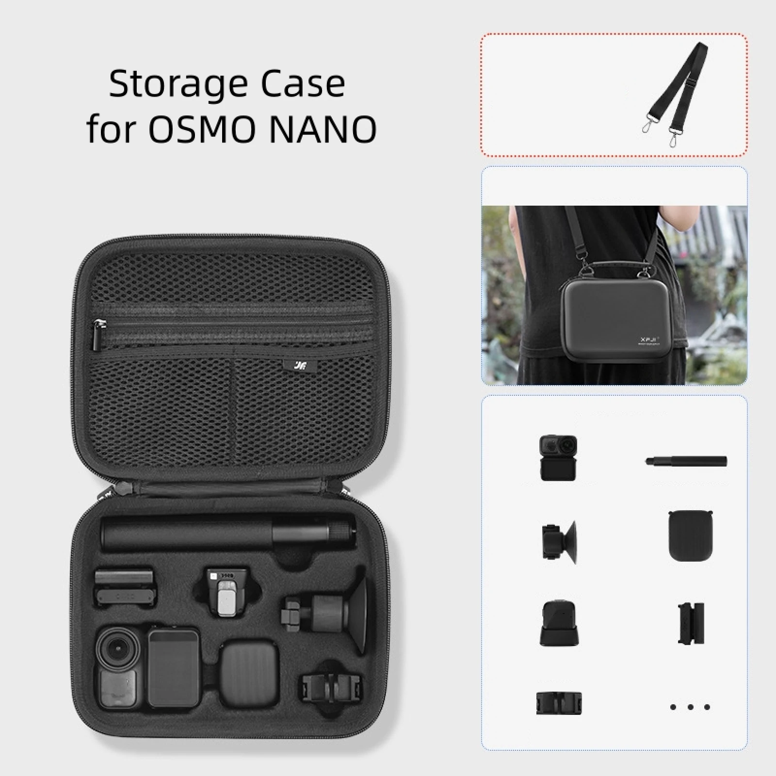 

Large Carrying Case for DJI Osmo Nano Standard Combo, Waterproof PU Storage Bag Protective Shell Box Shell Box for Nano Camera