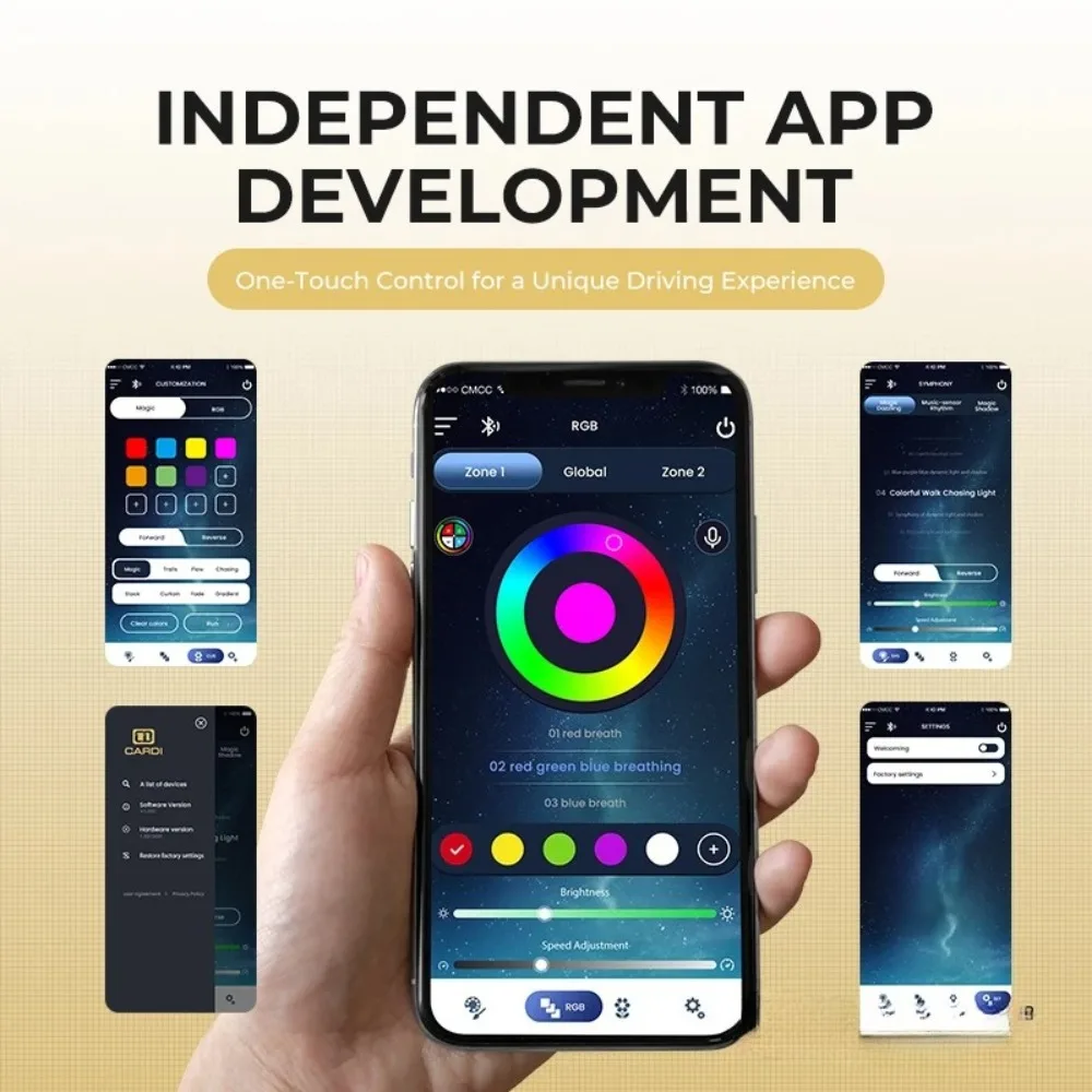 سيمفوني الضوء المحيط 1 إلى 1 قالب 2025 OEM أوضاع السيارات الأنظمة المحيطة لتويوتا فورتشنر D3