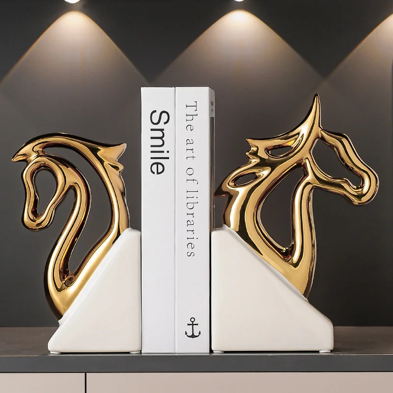 

Креативный подставка для книг в виде лошади, светлый роскошный элитный винный шкаф для гостиной, ТВ-шкаф, украшение в прямом эфире, высококачественная ниша