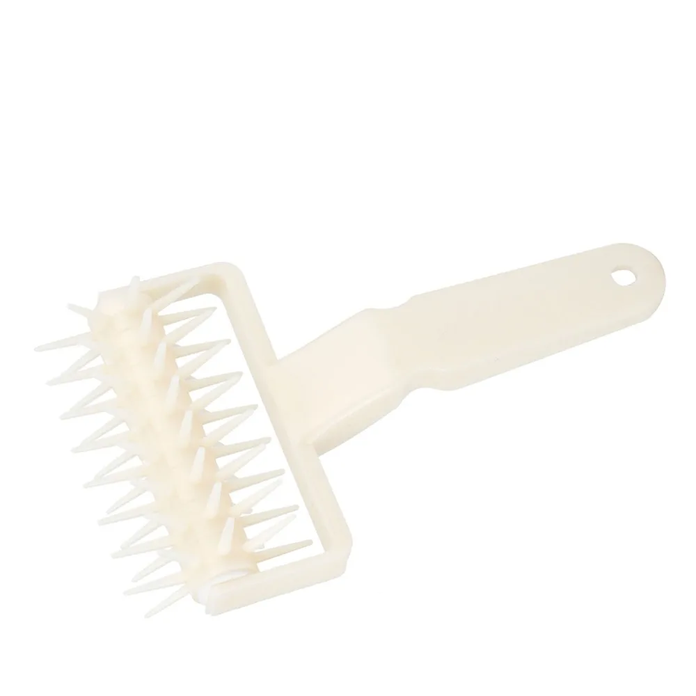 PP Pizza Dough Docker Spiked Rolling Head Needle Wheels Dough Needle Roller Long Handle Hanging Hole Cake Hole Punch