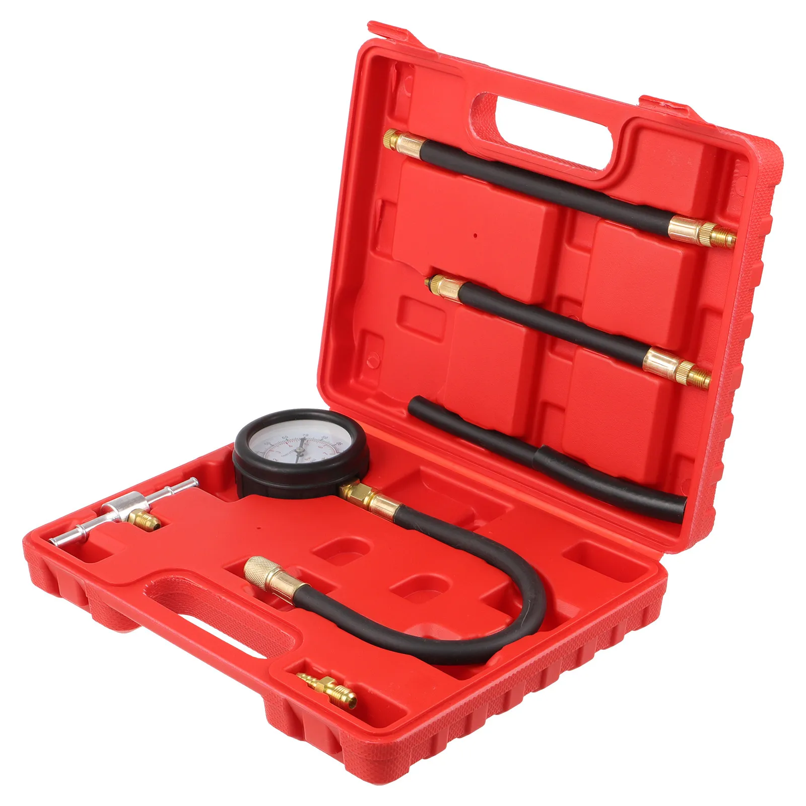 1Set Fuel Pressure Gauge Set High Accuracy for Fuel Injection Pumps Portable and Lightweight Suitable for Various Settings