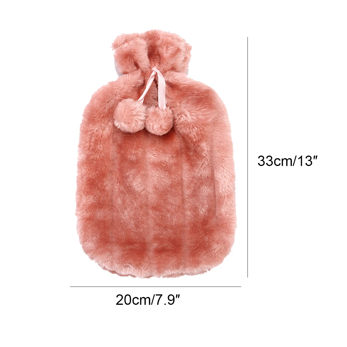 Hot Water Bag Plush Cloth Cover Imitation Rabbit Fur Cloth Cover Vertical Strip Warm Water Bag Cloth Cover Warm