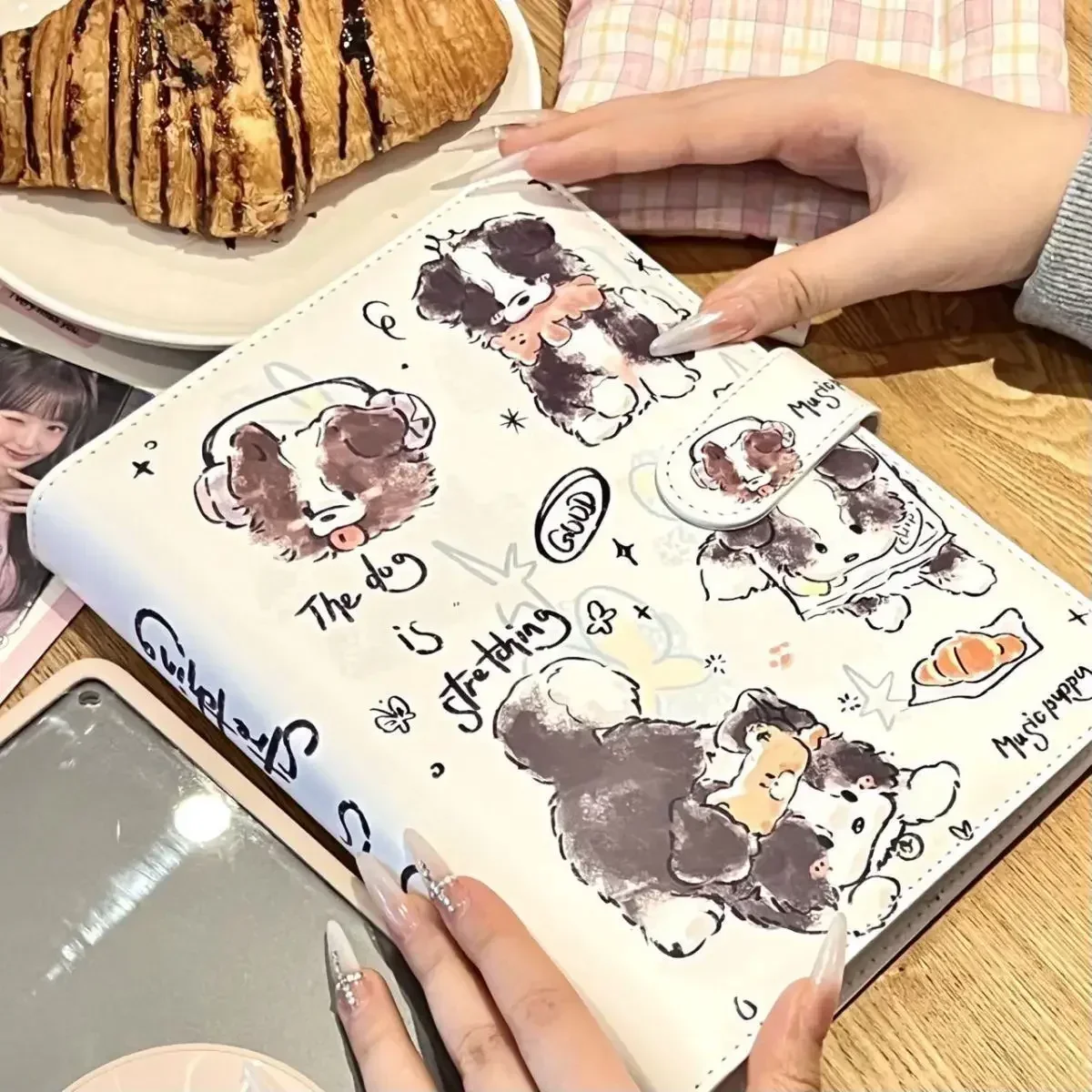 Image of IMYY A5 Kpop Idol Fotokartenhalter PU-Fotoalbum Fotokartenbinder Sammelbuchalbum für Fotos Álbum De Fotos Mustacia