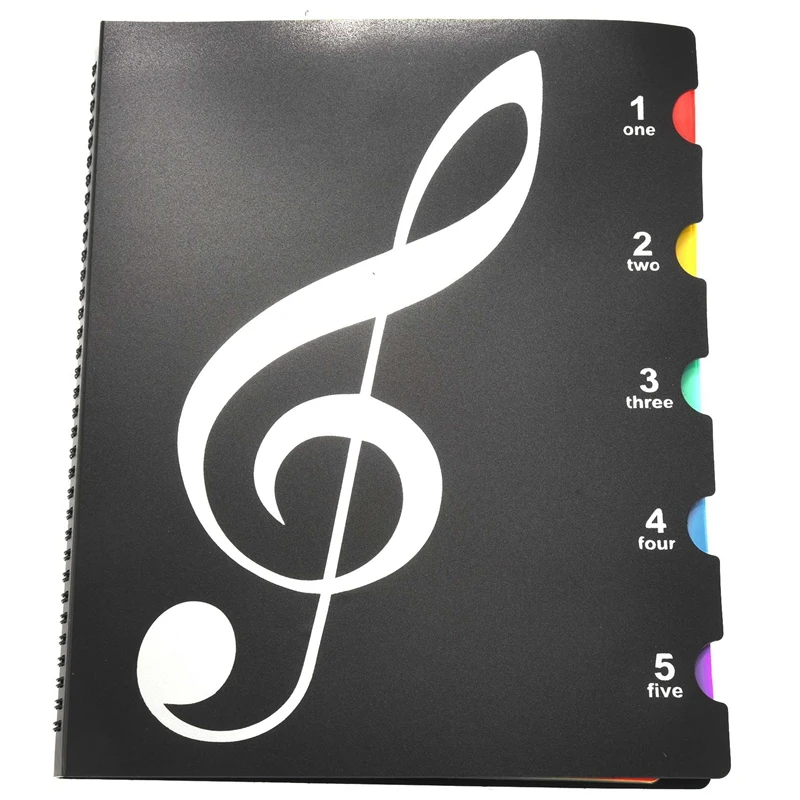 Quality Music Themed Folder Holder Writable Musicians Treble Clef Sheets Piano Choir Paper Store Read Psalm Song Recitals Concer