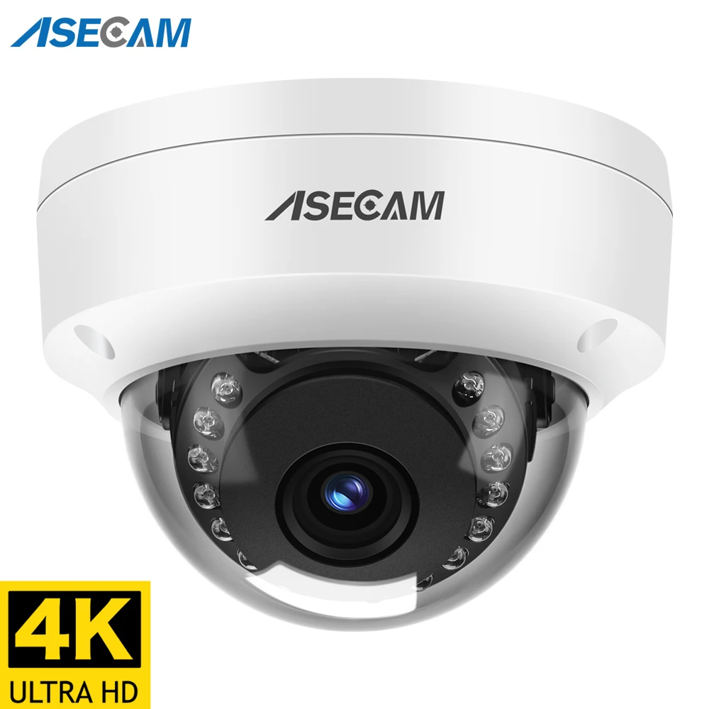 4k camara videovigilancia 8MP POE de para exteriores H.265, Onvif, domo de Metal para interior, visión nocturna, de 4MP ip cámara de vigilancia