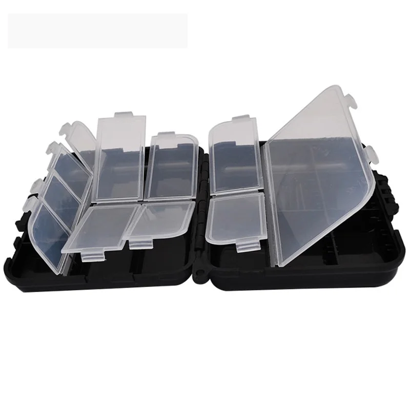 Kleine Angelbox-Organizer Mini-Angelboxen Plastik-Angelzubehör-Organizer Aufbewahrungsbehälter Fliegenboxen