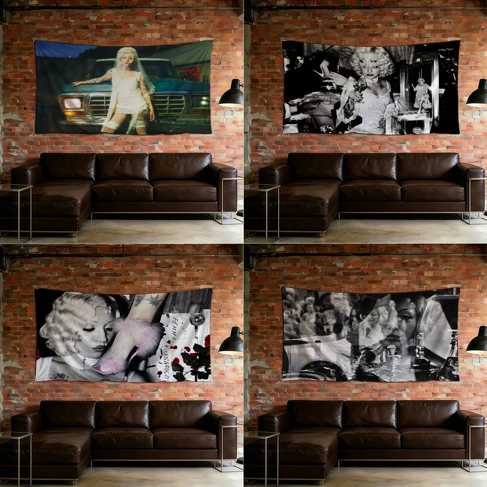 Mon Laferte Femme Fatale Vol. 2 flag For Room Dorm Camping Picnic Art Style Garage Bar wall Decoration Banner